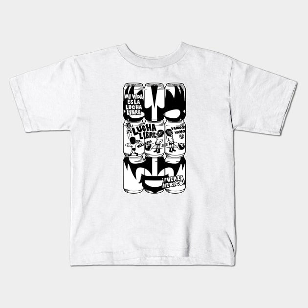 CANNED LUCHA dos mono Kids T-Shirt by RK58